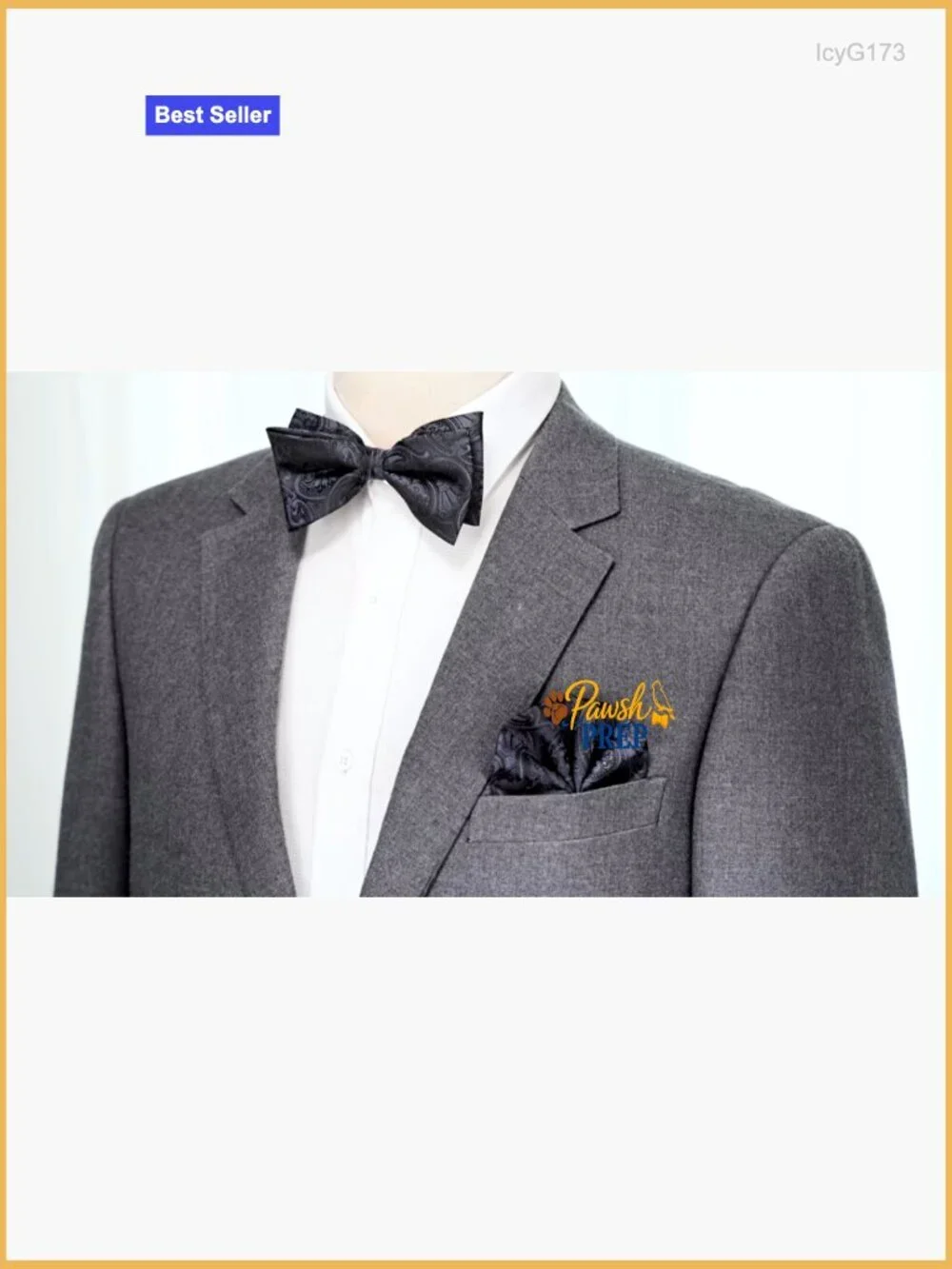 Silk Blend Pre-Tied Bow Tie Set with Pocket Square & Cufflinks